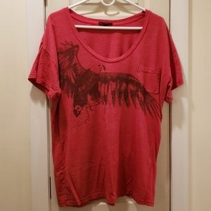 Truly Madly Deeply Red V-neck Tee